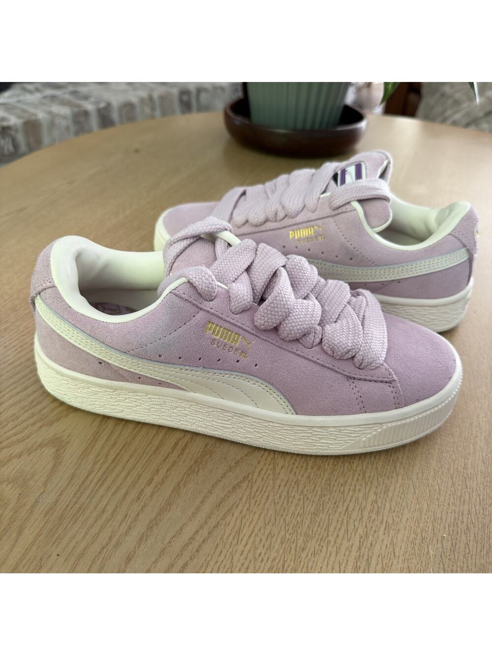 Puma Suede Platform Sneakers - Light Lavender & White